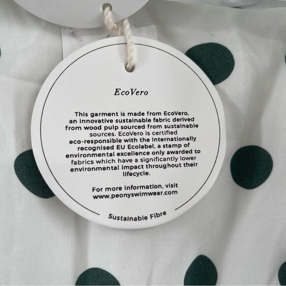 PEONY Le Spot Maxi Skirt SZ 2 Green Polka Dot Thigh High Slit eco-Conscious NWT - Picture 5 of 15